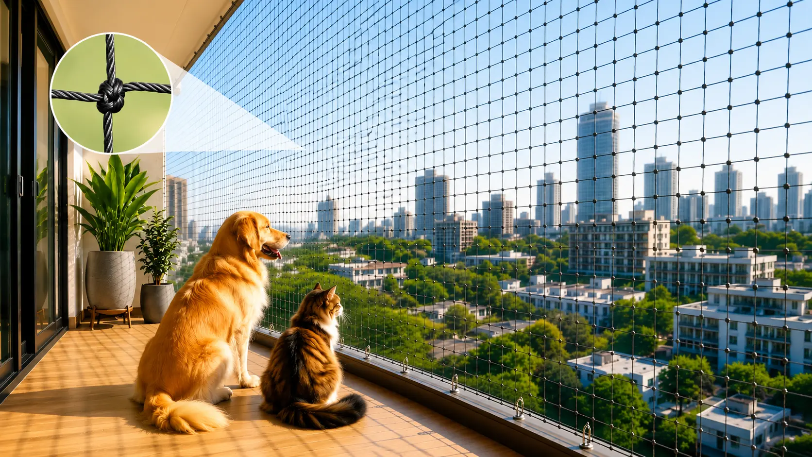 Pet Safety Net for Balconies, Windows & High-Rise Apartments